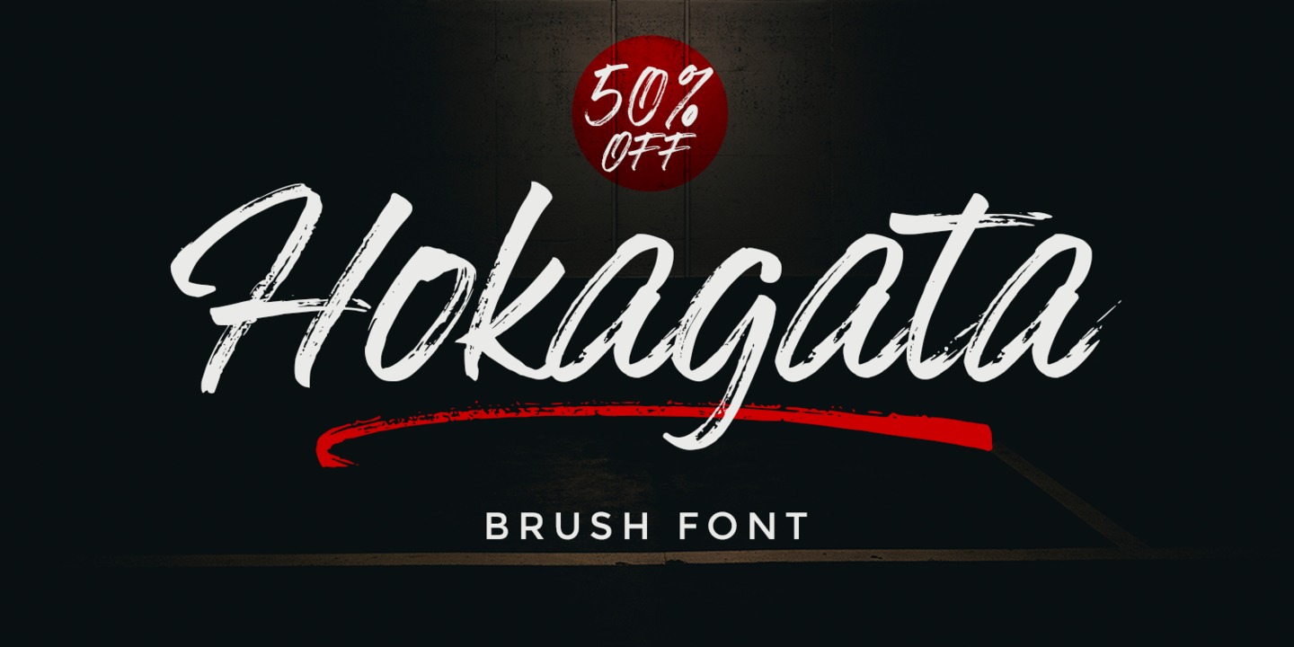 Пример шрифта Hokagata Brush #1